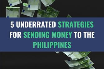 100 Euro currency bills floating in the background with the title - 5 Underrated Strategies for Sending Money to the Philippines