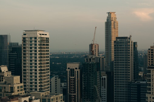 Aerial view of skyscrapers during the daytime in Manila, Philippines