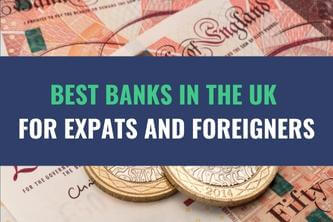 An image of UK currency bills and coins with the title - Best Banks In The UK For Expats And Foreigners