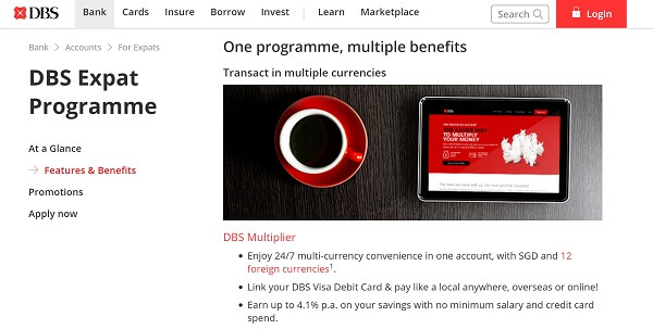 An overview of the DBS Multiplier Account for expats in Singapore