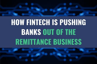 A blue hologram image with the title - How Fintech Is Pushing Banks Out Of The Remittance Business