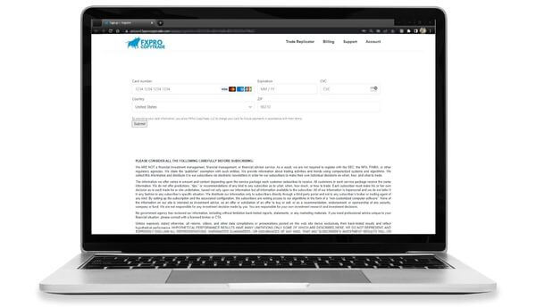 Step by step guide to Subscribe to FXPro CopyTrade for forex trading - Step 7 - Enter payment information
