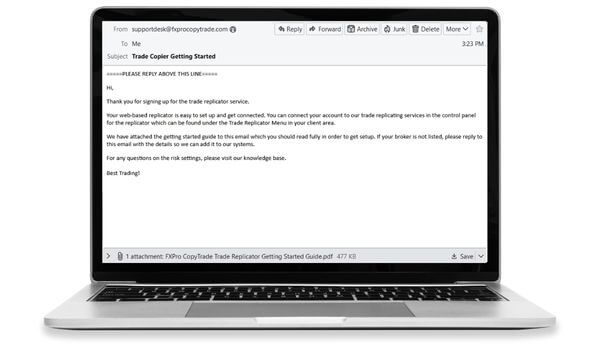 Step by step guide to Subscribe to FXPro CopyTrade for forex trading - Step 8 - Connect to brokerage account