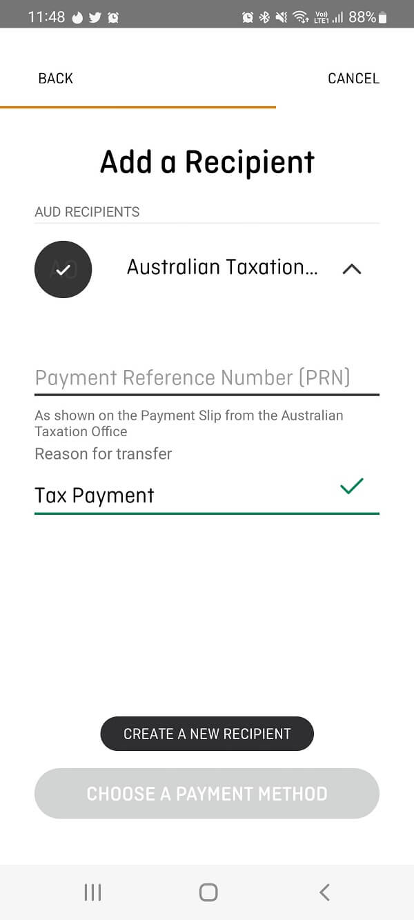 An image showing how to add a recipient in your OFX account