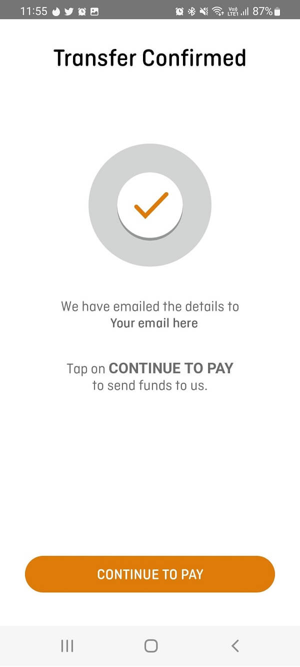 An image showing how to send funds to OFX for your ATO tax payment money transfer