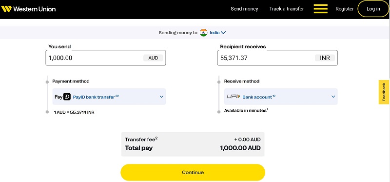 How to send money from Australia with PayID using Western Union