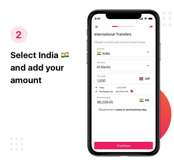How To Send Money From UK With PassTo Step 2 - Specify the recipient's country