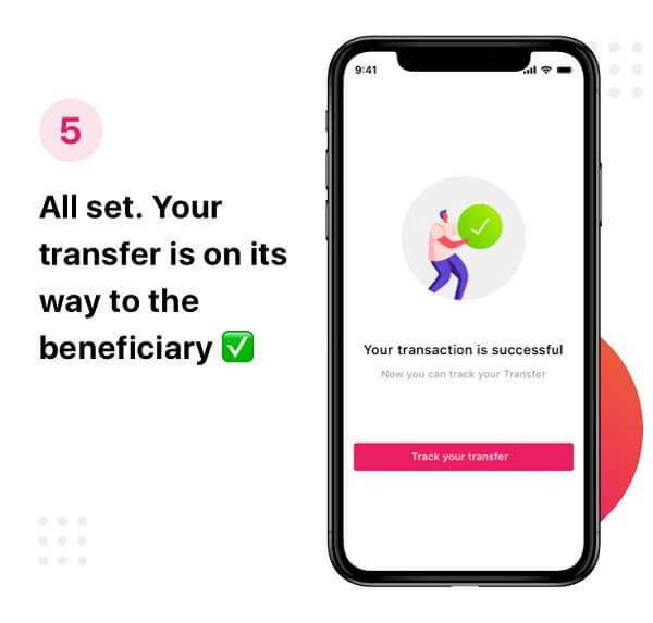 How To Send Money From UK With PassTo Step 5 - Transaction submitted