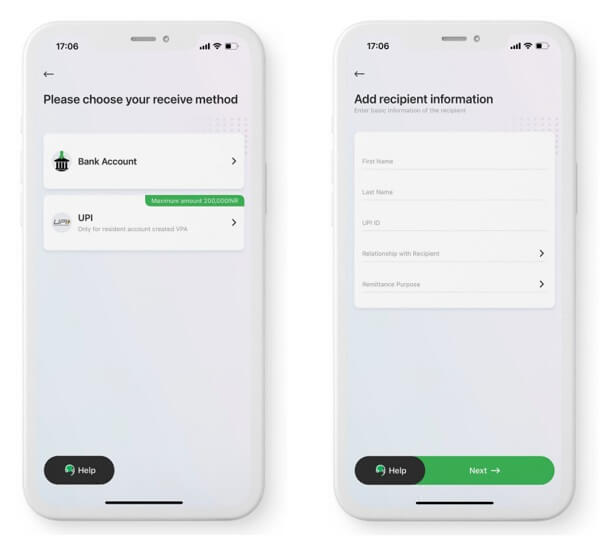 Step by Step Guide to Send Money to India Using UPI with Panda Remit - Add UPI information for your receiver