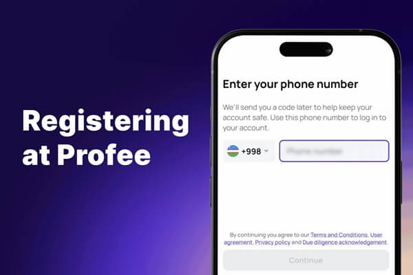 How to send money to Uzbekistan with Profee - Create Account