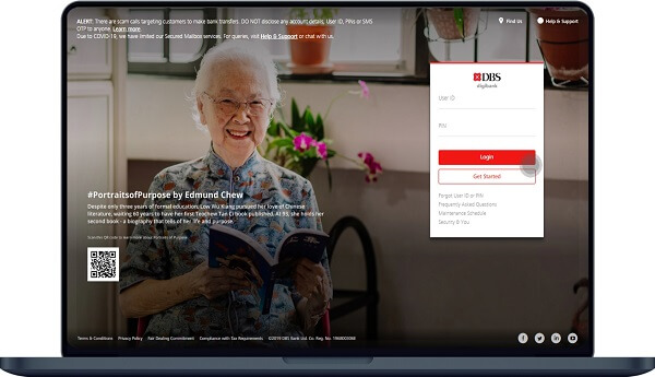How to send an international wire transfer with DBS Digibank website - login into account