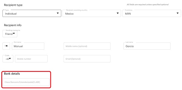 How to use CLABE Number to send money to Mexico with Instarem