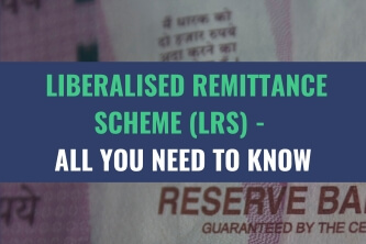 An image of a zoomed in Indian Rupee bill of 2000 denomination with the title - Liberalised Remittance Scheme (LRS) - All You Need To Know