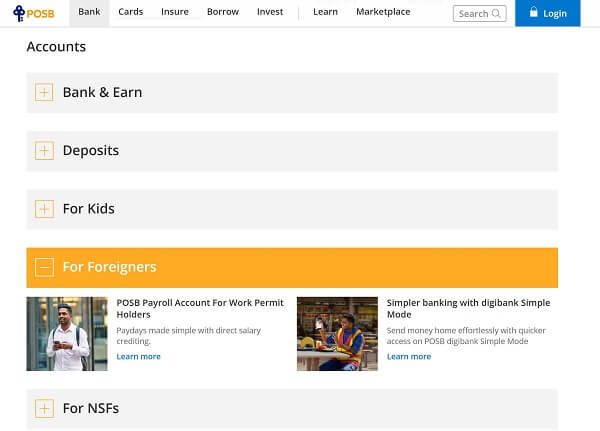POSB Payroll Account for Work Permit Holders in Singapore