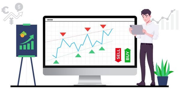 An image demonstrating the comcept of forex trading