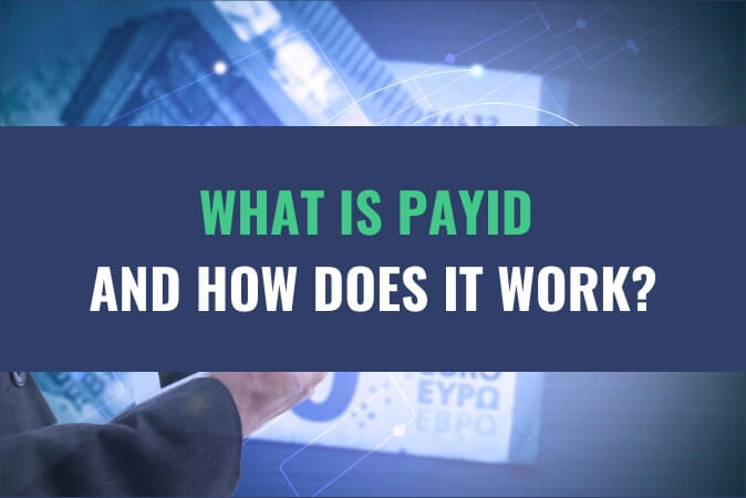 A sci-fi graphic with a computer and arm of a person with the title - What Is PayID And How Does It Work?