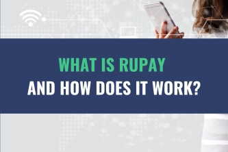An image of a cellphone held by a hand with the map of the world in the background with the title - What Is RuPay And How Does It Work?