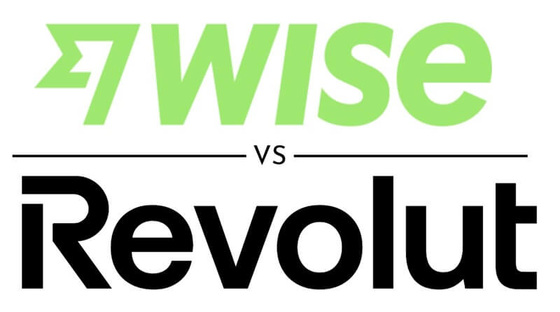 An image with Wise and Revolut logos with vs printed in the middle
