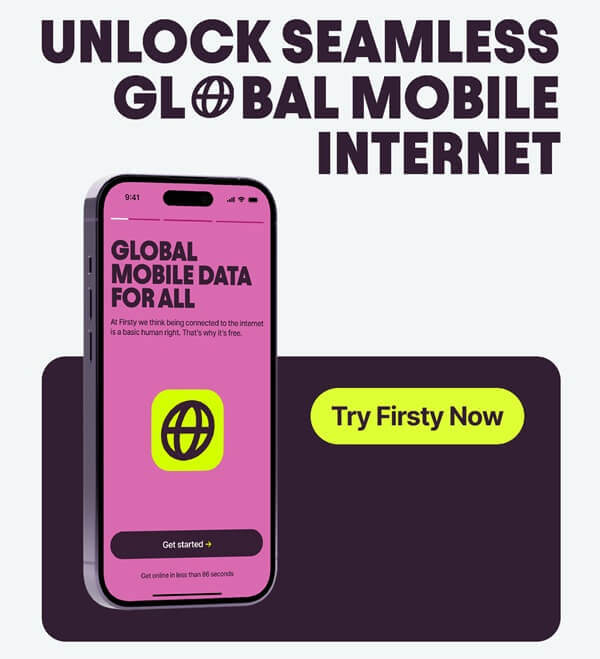 An image showing Firsty's mobile data connectivity features