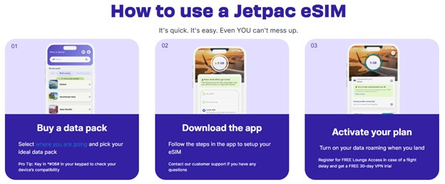 How to purchase, setup and activate a Jetpac eSIM data plan