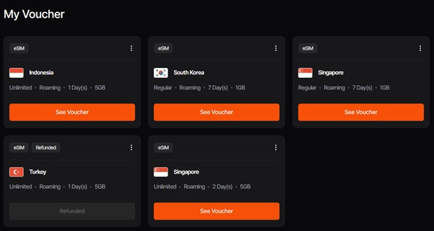 An image showing how to manage your Superalink eSIMs