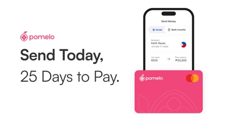 An image showing how to send money overseas on credit using Pomelo