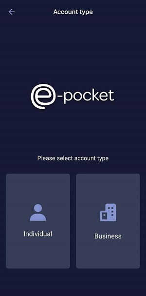 How to send money with e-Pocket - register new account