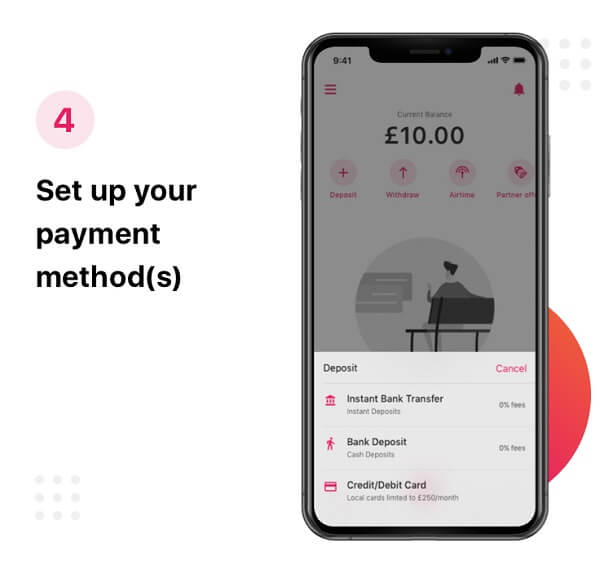 How to send money with PassTo - Set up your payment method