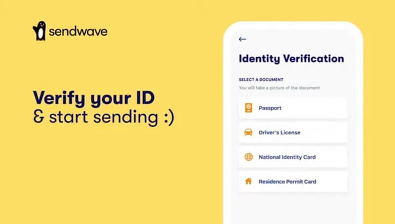 How to send money with Sendwave - Verify your identity