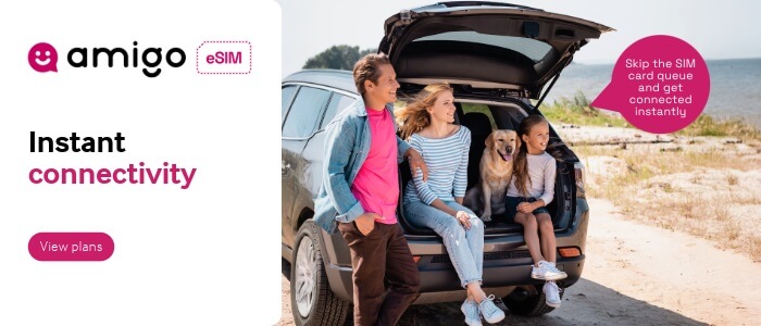 An image showing how Amigo eSIM helps you stay connected overseas