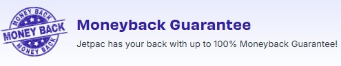 An image showing Jetpac Moneyback Guarantee