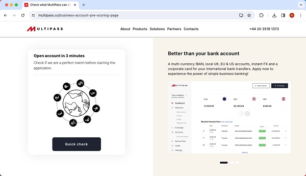 How to use the MultiPass business account pre-check