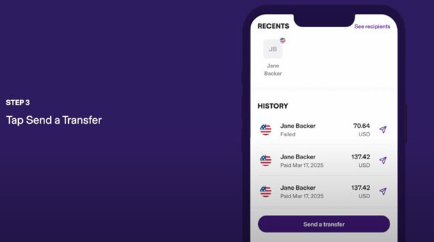 How to send money abroad with KOHO - Start a new money transfer