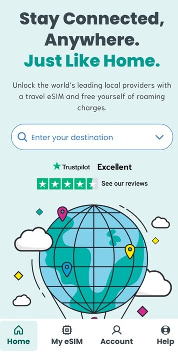 An image showing Sim Local's eSIM data plans